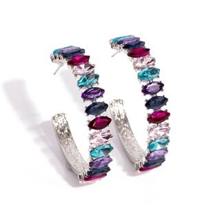 Elegant Multicolor Hoop Earrings